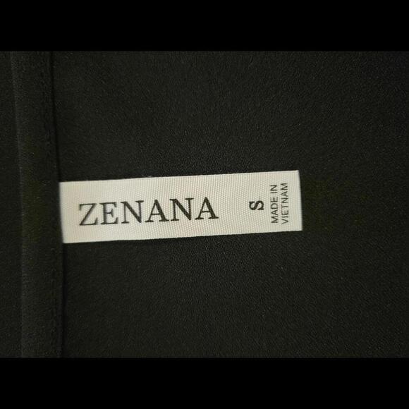 NWOT Boutique Zenana black flutter sleeve blouse - Picture 4 of 6